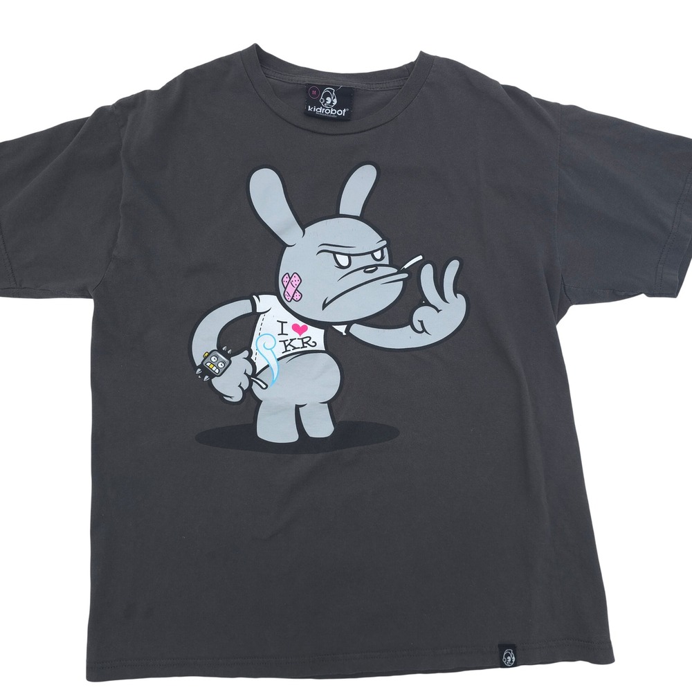 Kidrobot Graphic Tee Mens Charcoal Grey Kronk Character Art Shirt Size M